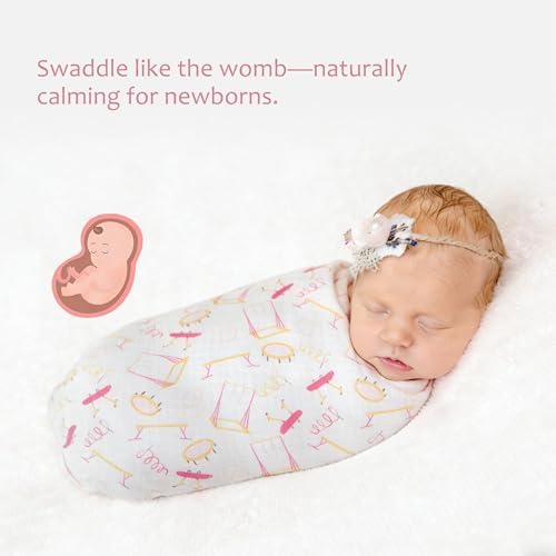 Baby Swaddle Blankets, Bamboo Muslin Receiving Blanket | 1-Pack, Lightweight & - Image 4