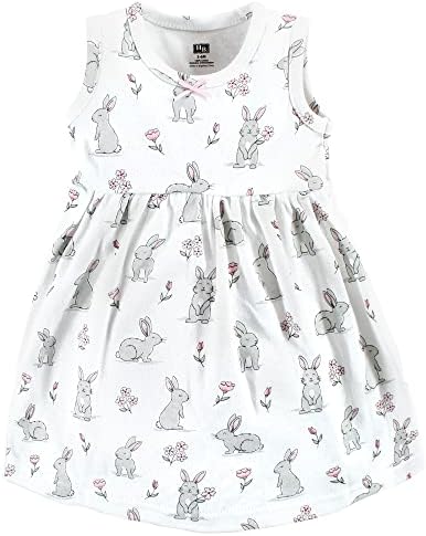 Hudson Baby Infant and Toddler Girls Cotton Dress and Cardigan Set - Image 4