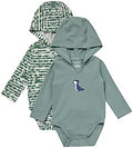 Hanes Baby Pure Comfort Long Sleeve Hoodie Bodysuits, Infant Bodysuits by Hanes