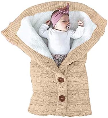 XMWEALTHY Unisex Infant Swaddle Blankets Soft Thick Fleece Knit Baby Girls Boys by XMWEALTHY