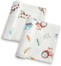 Baby Swaddle Blankets, Bamboo Muslin Receiving Blanket | 2-Pack, Lightweight & by IBESTOPIA