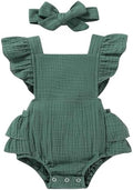 YOUNGER TREE Toddler Baby Girl Ruffled Sleeveless Romper Casual Summer Jumpsuit by YOUNGERTREE