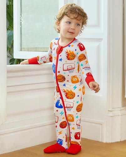 babee Reshinee Bamboo Viscose Baby Footie Pajama, Zipper Sleeper Boys Girls - Image 4