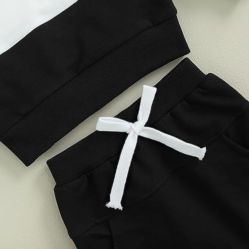 Infant Baby Boy Fall Winter Clothes Outfit Hooded Long Sweatshirt Pant Set - Image 4