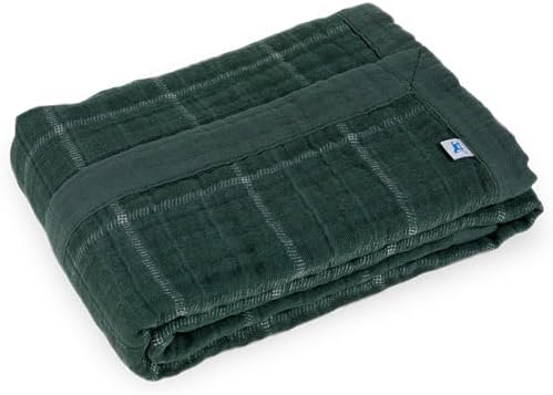 Little Unicorn Evergreen Plaid Cotton Muslin Quilt Receving Blanket | 100% - Image 2