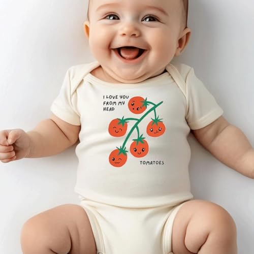 hrcfbk Infant Baby Boys Girls Bodysuit Newborn Short Sleeve Funny Letters Print - Image 4