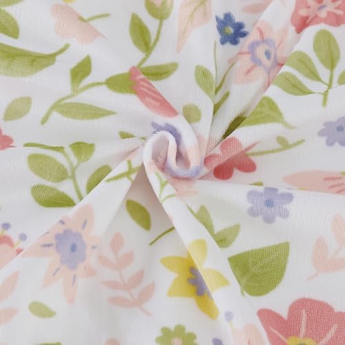 CREVENT Minky Floral Toddler Blanket - Image 5