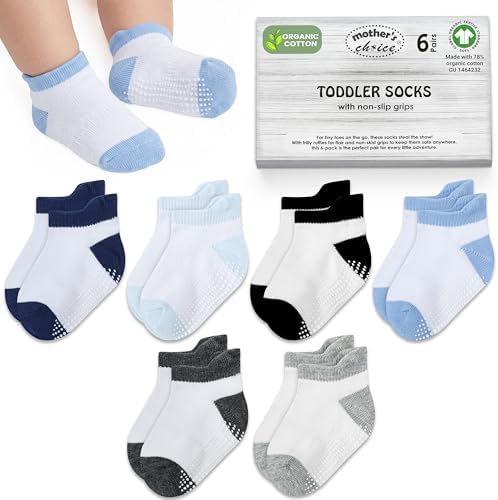 GOTS Organic Cotton Blend Ankle Toddler Socks 6M-12M-2t-3t-4t-5t Baby Gift by MothersChoice