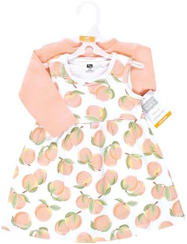 Hudson Baby Infant and Toddler Girls Cotton Dress and Cardigan Set - Image 2