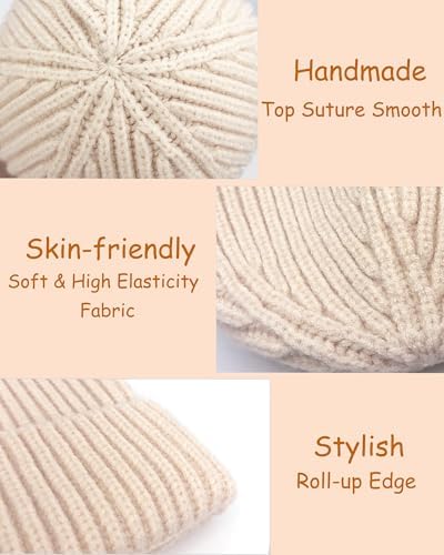 vidsel Toddler Beanie Baby Hat Boys Girls Beanies Wool Warm Kid Winter Hat - Image 4