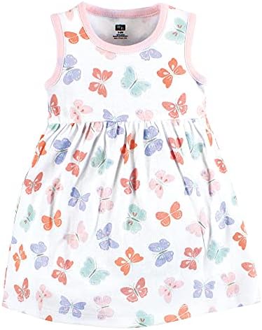 Hudson Baby Infant and Toddler Girls Cotton Dress and Cardigan Set - Image 4