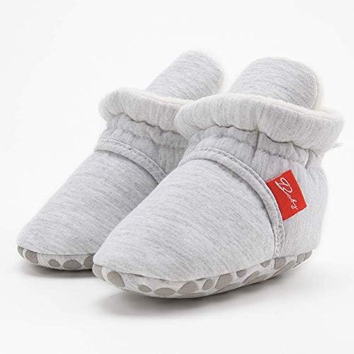 ohsofy Newborn Baby Cotton Booties Stay On Slipper Winter Warm Soft Shoes - Image 5