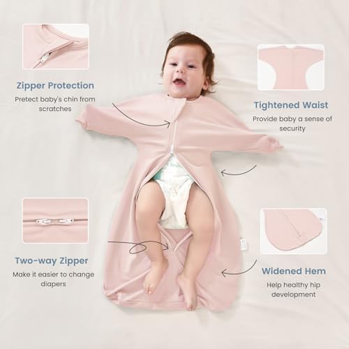 ZIGJOY Swaddle Sleep Sack 3-6 Months, 1.0 Tog Cotton Baby Swaddle Blanket - Image 2