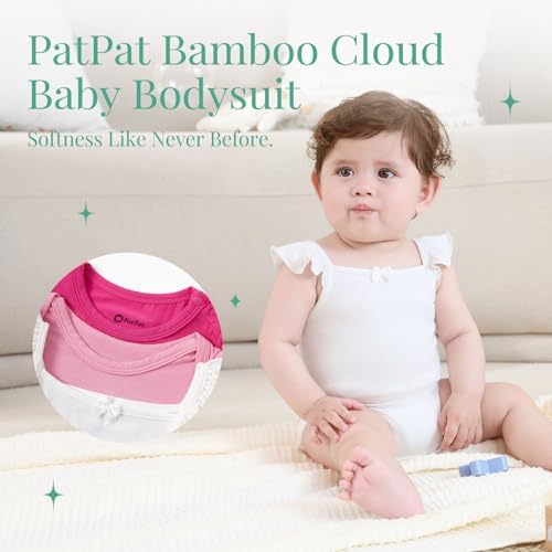 PATPAT Baby Girl Bamboo Viscose Bodysuits Set - Image 2
