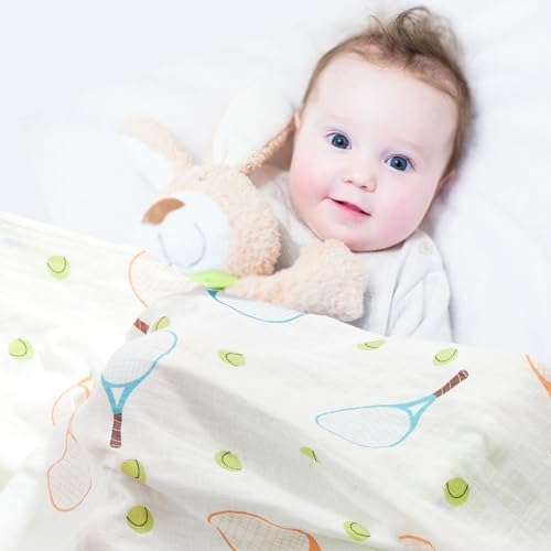 Baby Swaddle Blankets, Bamboo Muslin Receiving Blanket | 2-Pack, Lightweight & - Image 4