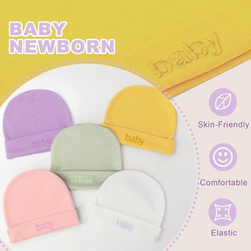 BQUBO Newborn Baby Hat Mittens Socks Set Infant Cotton Beanie Gloves Thick Warm - Image 4