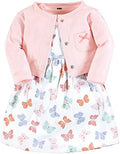 Hudson Baby Infant and Toddler Girls Cotton Dress and Cardigan Set by HudsonBaby