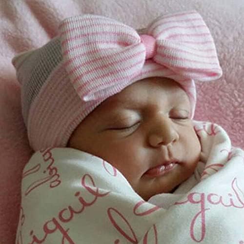 DRESHOW BQUBO 4 Pack Newborn Hospital Hat Infant Baby Hat Cap - Image 7
