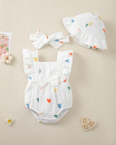 Renotemy Baby Girl Clothes Summer Newborn Girls Outfits Preemie-18Months - Image 2