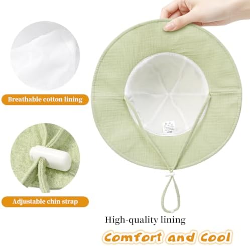 Baby Sun Hat Infant Toddler Girl Kids Sun Protection Beach Bucket Hats - Image 6