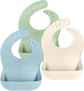 Cuddle Campus Set of 3 Silicone Bibs by CuddleCampus