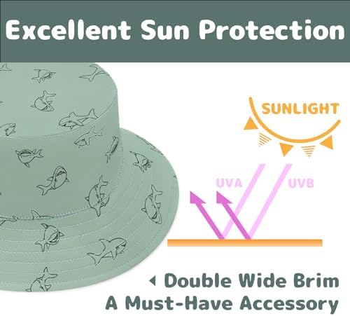 Baby Sun Hat Baby Boy Hats Toddler Hat UPF 50+ Bucket Hat - Image 5