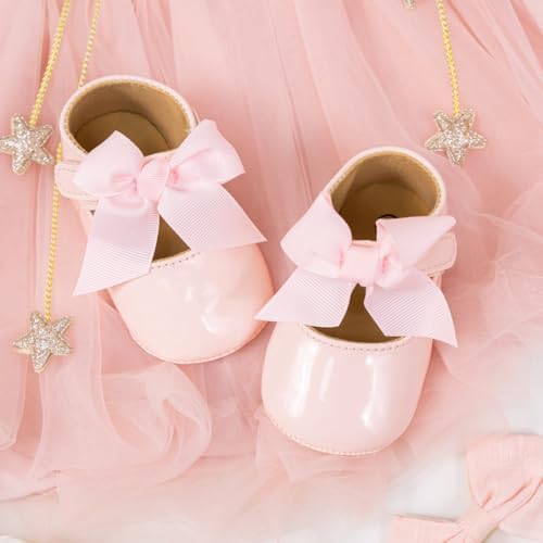 Meckior Infant Baby Girls Soft Sole Bowknot Princess Wedding Dress Mary Jane - Image 6