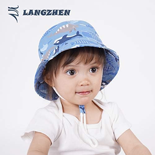 LANGZHEN Sun Protection Hat for Kids Toddler Boys Girls Wide Brim Summer - Image 3