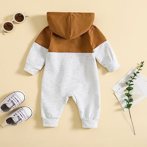 Fall Baby Clothes Newborn Boy Girl Hoodie Romper Long Sleeve Jumpsuit Winter - Image 3