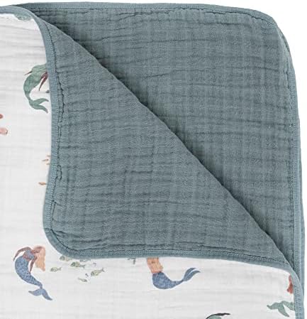 Little Unicorn Muslin Quilt Blanket | 100% Cotton Soft Multi-Layered Muslin - Image 2