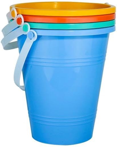 Holady 8 Inch Large Sand Beach Buckets Pail,Sand Bucket Water Bucket for Beach Fun Great Summer Party Accessory