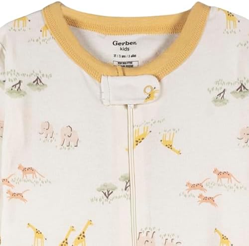 Gerber Baby Boys & Girls 4-Pack Footed Pajamas - Image 6