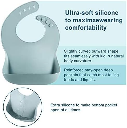 PandaEar Set of 6 Cute Silicone Bibs - Image 6