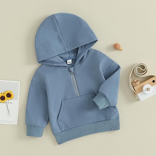 Unisex Baby Boy Girl Clothes Hooded Sweatshirts Solid Color Long Sleeve Hoodies - Image 7
