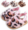 Baby Shoes Pink Leopard Baby Girl Slippers Non-Slip Soft Sole Toddler First by Unknown