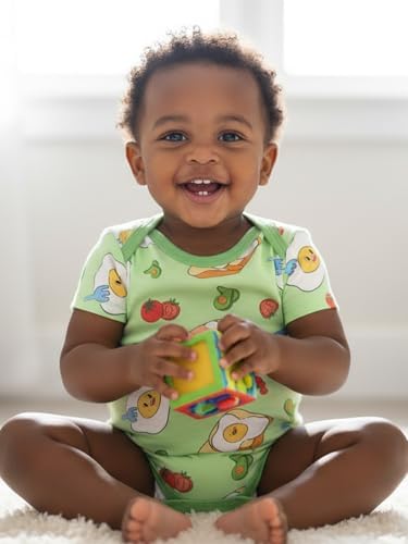Kids Rayon of Bamboo Pajamas Set Short Sleeve Button Shorts Ages 0-24 - Image 5