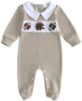 Bagilaanoe Newborn Baby Boy Footie Romper Waffle Knit Outfit Fall Jumpsuit | by Bagilaanoe