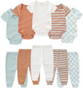 Ruliby Baby Bodysuit and Pant Set Summer Ribbed Mix Match Infant Clothes by Ruliby