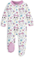 uideazone Baby Girls Footed Pajamas, Zip Sleeper by uideazone