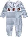 Bagilaanoe Newborn Baby Boy Footie Romper Waffle Knit Outfit Fall Jumpsuit | by Bagilaanoe