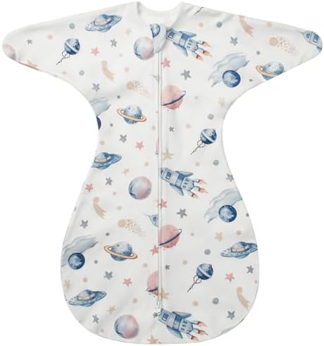 ZIGJOY Swaddle Sleep Sack 6-12 Months, 1.0 Tog Cotton Baby Swaddle Blanket by ZIGJOY