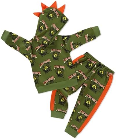 Toddler Baby Boy Clothes Dinosaur Hoodie+Pant 2Pcs Outfit Set 9M-5T by SOLOYEE
