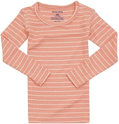 AVAUMA Stripe Pattern Baby Boys Girls Pajama Set Kids Toddler Snug fit Ribbed - Image 4