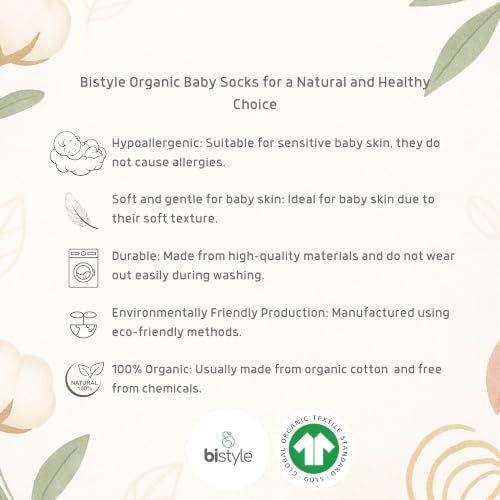 bistyle Baby Grip Ankle Socks 6 Pairs | Newborn Infant Toddlers Sock Organic - Image 6