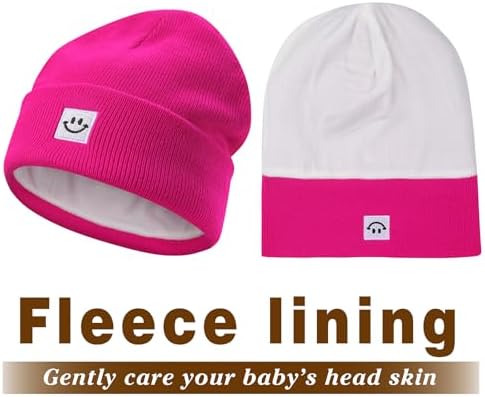 MaxNova 2 Pack Baby Beanie Fleece Lined Knit Toddler Hat - Image 6