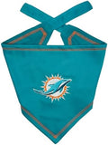 Pets First NFL Miami Dolphins TIE Bandana, Small/Medium. Dog Bandana Scarf Bib by PETSFIRST