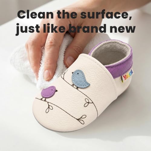 YALION Baby Soft Leather Shoes Suede Sole Infant Toddler First Walking Sports - Image 6