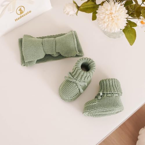 Hadetoto Baby Headband and Booties Set, 100% Organic Cotton - Image 7
