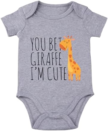 listery Funny Baby Clothes Boy Cute Giraffe Baby Funny Newborn by listery