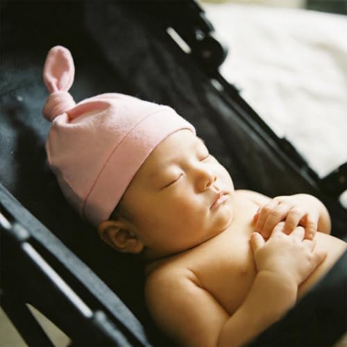 LAWKUL Cotton Baby Newborn Hats Set, 3 Pack, 0-6 Months - Image 6